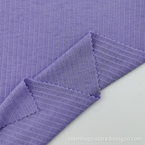 Spandex Brushed Rib Dyed Knitted Textile Telas Fabric